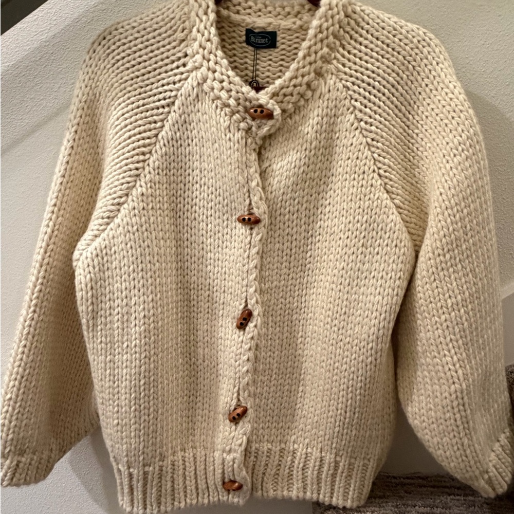The Barnnet Cream Chunky Knit Cardigan